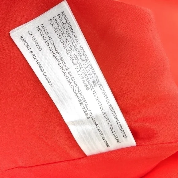 C/MEO Collective Orange Fron Panel Slit Spaghetti Strap Dress Sz M - Picture 7 of 10